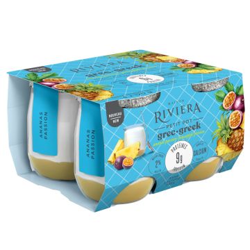 Yogourt grec sans lactose 2% Ananas passion
