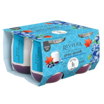 Yogourt grec sans lactose 2% Bleuet érable