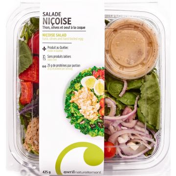 Salade Niçoise - Thon olives et oeuf à la coque