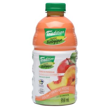 Jus biologique - Pomme et pêche 
