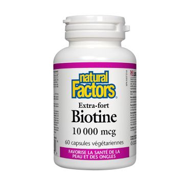 Biotine extra fort 10 000 mcg - Santé de la peau et des ongles
