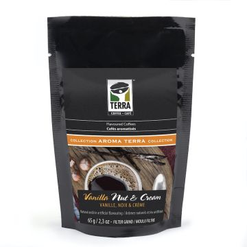 Café responsable moulu filtre aromatisé - Vanille noix et crème 65 g