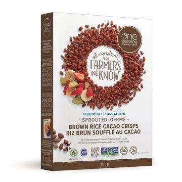 Céréales de grains germés biologiques - Riz brun soufflé au cacao