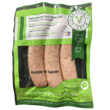 Saucisses - Érable bacon