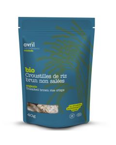 Croustilles de riz brun non salées biologiques