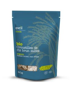 Croustilles de riz brun salées biologiques