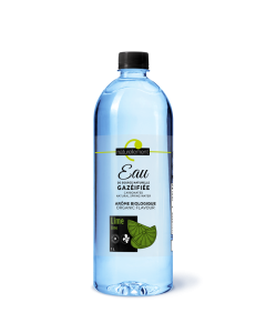 Eau de source gazéifiée arôme lime biologique