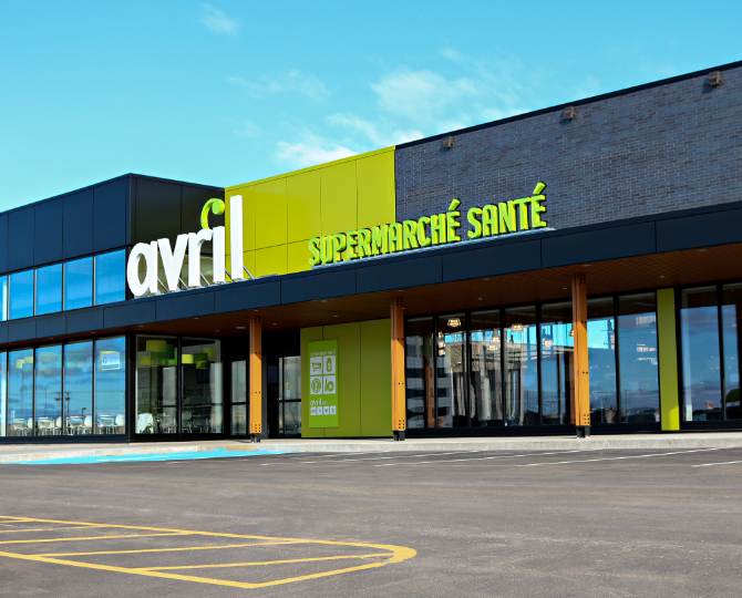 Magasin Avril Québec |Avril Supermarché Santé Magasin Avril Québec façade extérieure
